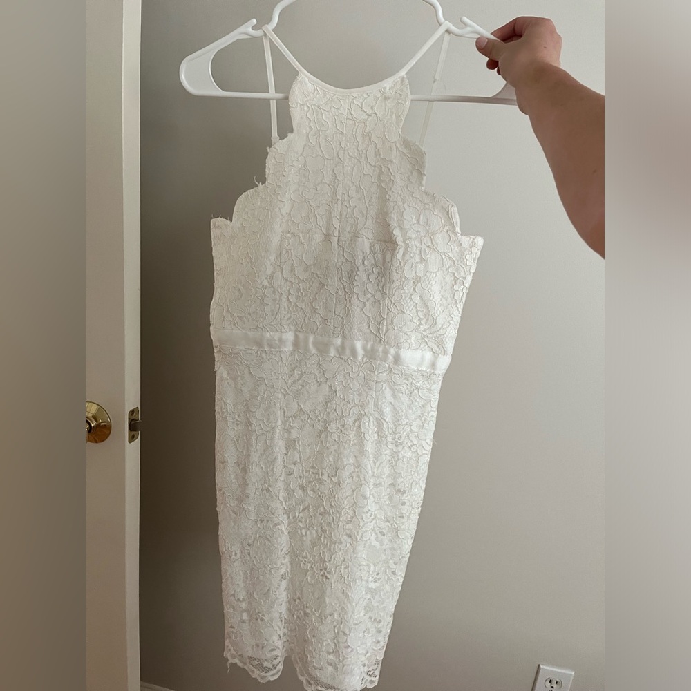 Lulus white fitted dress